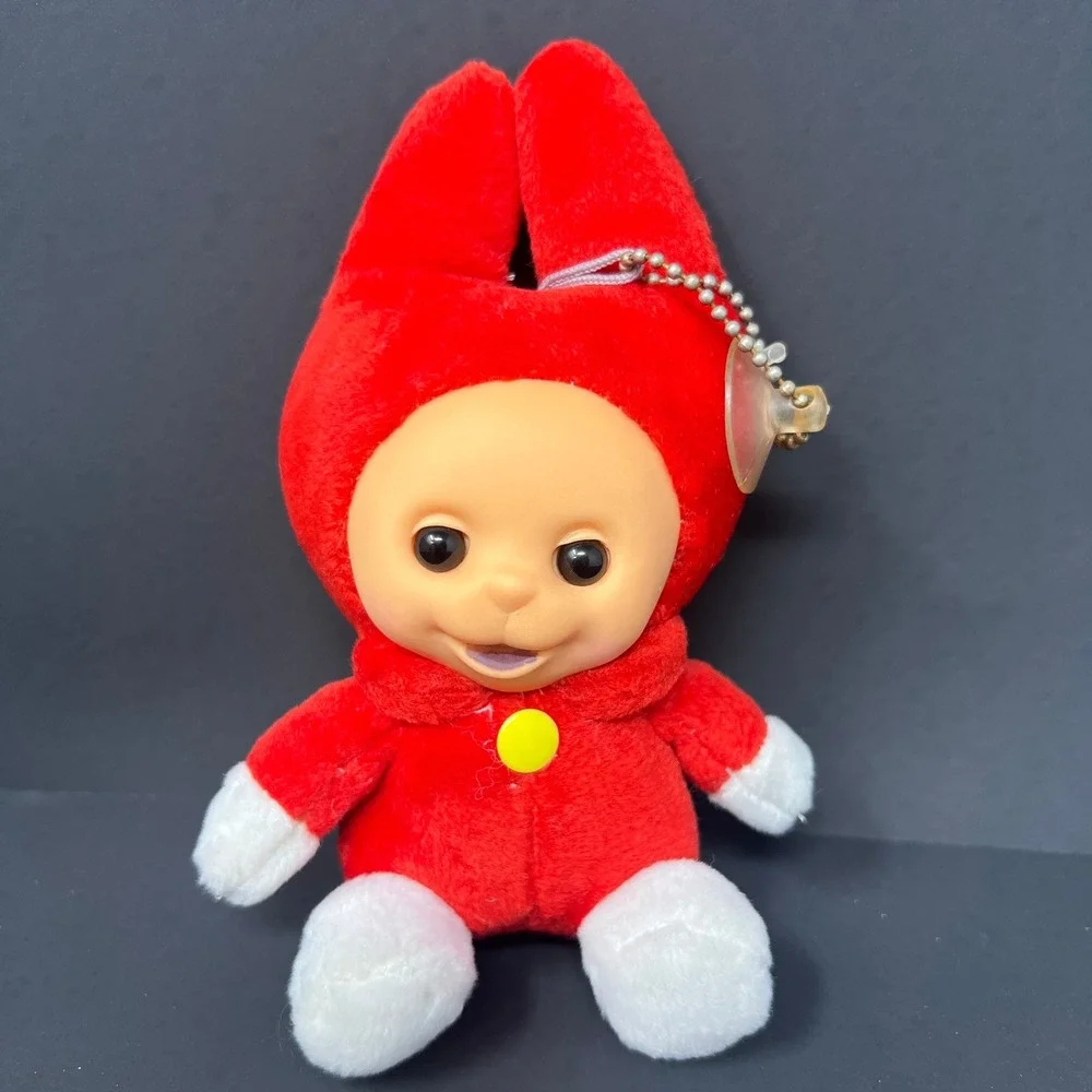 Playskool Teletubbies Po 6 Inch Red Plush Rubber Face Window Hanger Doll